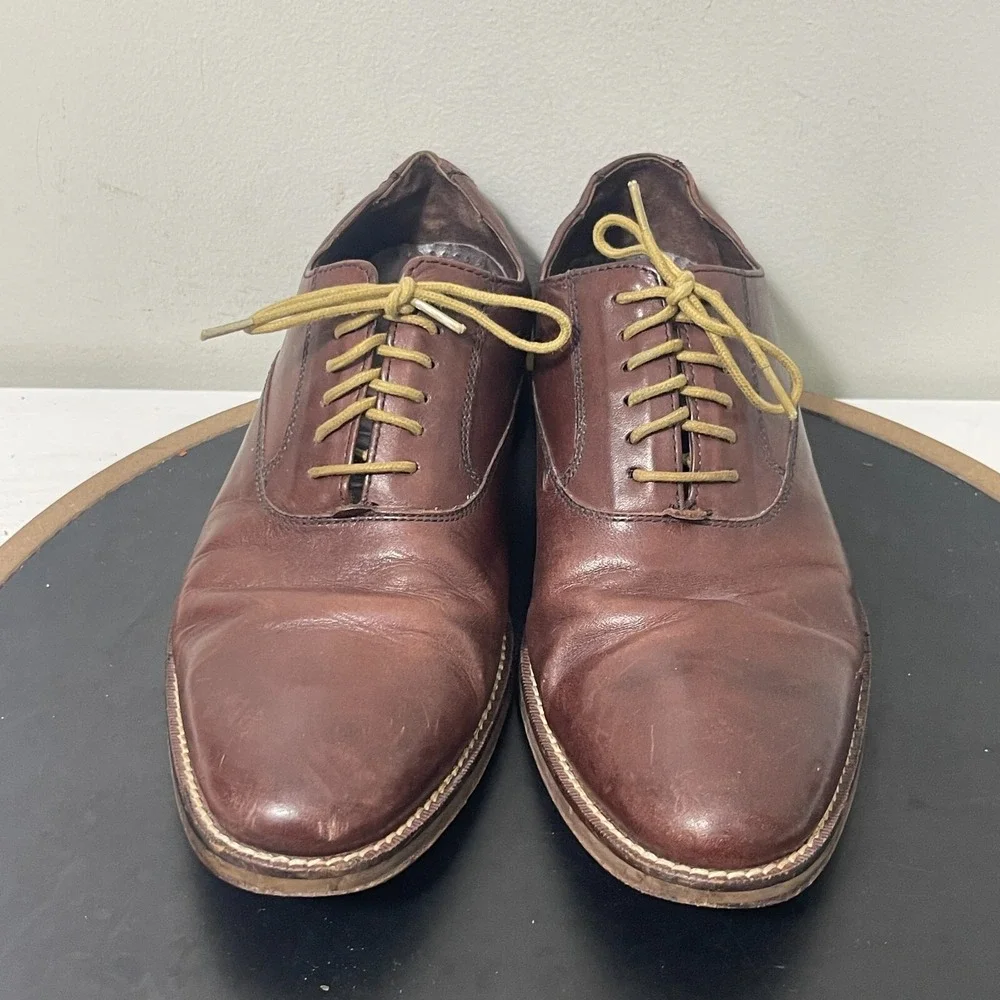 Cole Haan Oxford Shoes Men 7.5M Brown Leather Lace-Up Dress‎ Business Casual